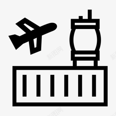 机场飞机商务图标图标