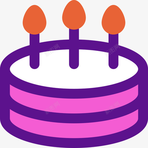 生日蛋糕生日109线性颜色图标svg_新图网 https://ixintu.com 生日 生日蛋糕 线性 颜色