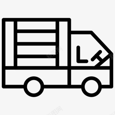 送货车货物物流图标图标