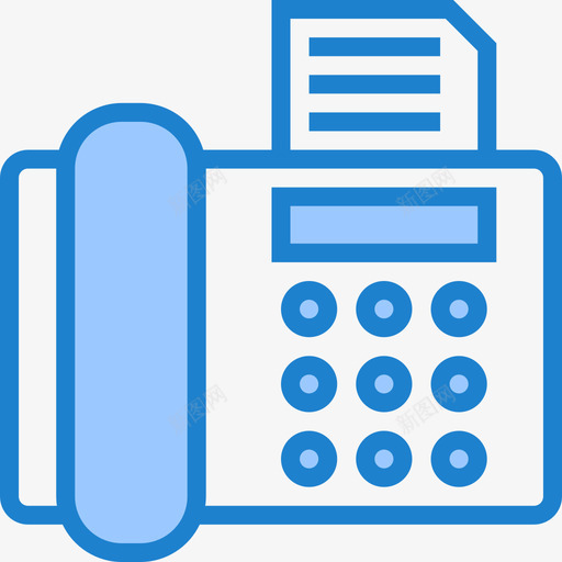 传真技术54蓝色图标svg_新图网 https://ixintu.com 传真 技术 蓝色