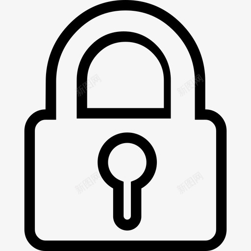 线框电子锁svg_新图网 https://ixintu.com 线框电子锁