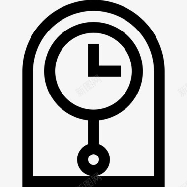 挂钟速度表和时间2线性图标图标