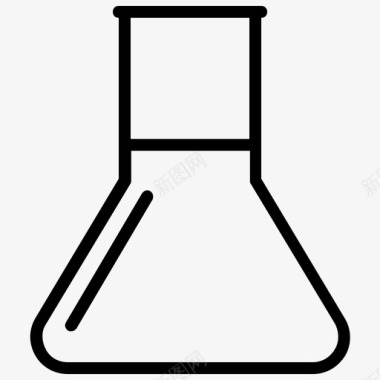 锥形烧瓶瓶子化学图标图标