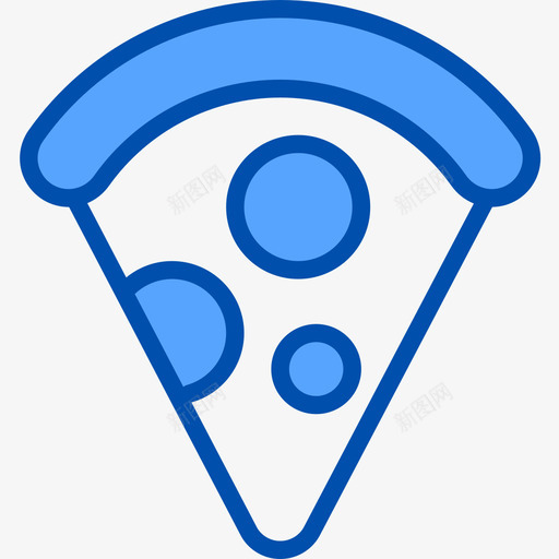 披萨片食品和饮料8蓝色图标svg_新图网 https://ixintu.com 披萨片 蓝色 食品 饮料
