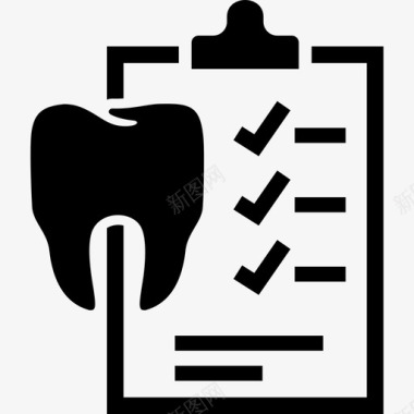 牙科报告护理剪贴板图标图标