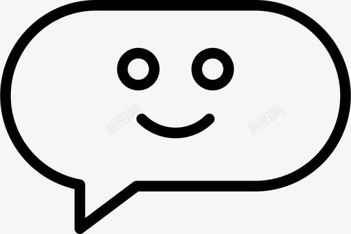 短信微笑评论对话图标图标
