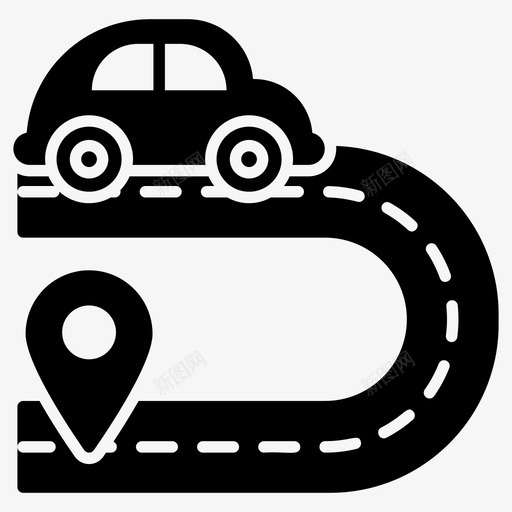 道路导航方向导航gps导航图标svg_新图网 https://ixintu.com gps 位置 图标 字形 导航 方向 街道 跟踪 道路