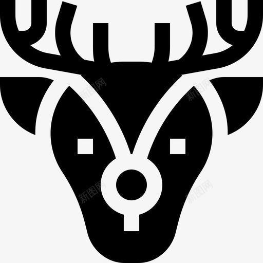 鹿动物47填充物图标svg_新图网 https://ixintu.com 动物 填充