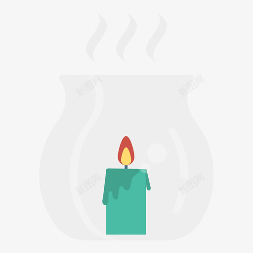 蜡烛美容美发店3平的图标svg_新图网 https://ixintu.com 平的 美容美发 蜡烛
