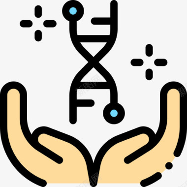 Adn生物工程14线性颜色图标图标