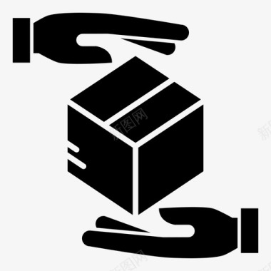 交易箱子送货图标图标