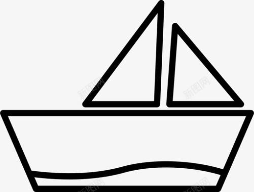 船划船帆船图标图标
