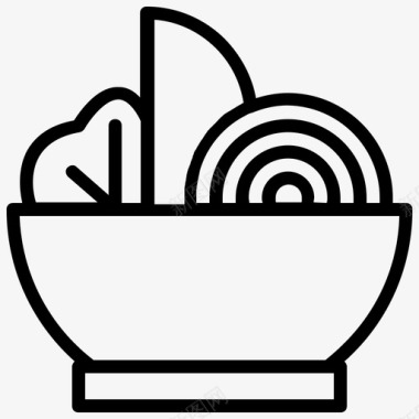 沙拉厨师烹饪图标图标