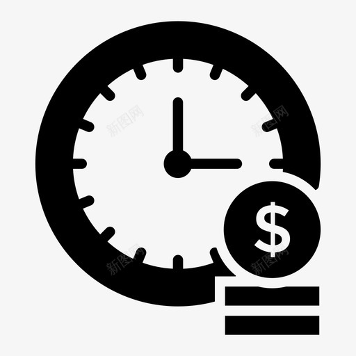 时间就是金钱业务时间效率图标svg_新图网 https://ixintu.com 业务 图标 字形 就是 效率 时间 时间管理 生产力 金钱