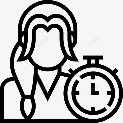 女性时间管理49岁直系图标svg_新图网 https://ixintu.com 49岁 女性 时间管理 直系