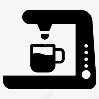 咖啡机电子设备浓缩咖啡机图标图标