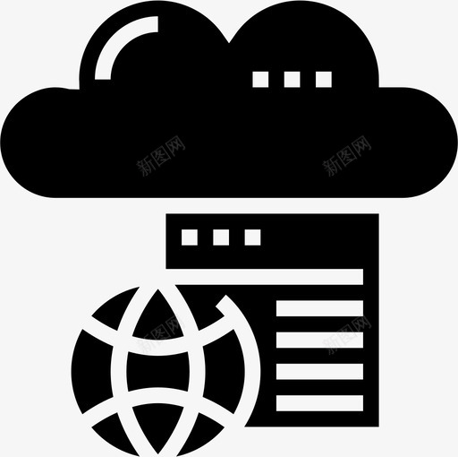 网站云服务6字形图标svg_新图网 https://ixintu.com 云服务6 字形 网站