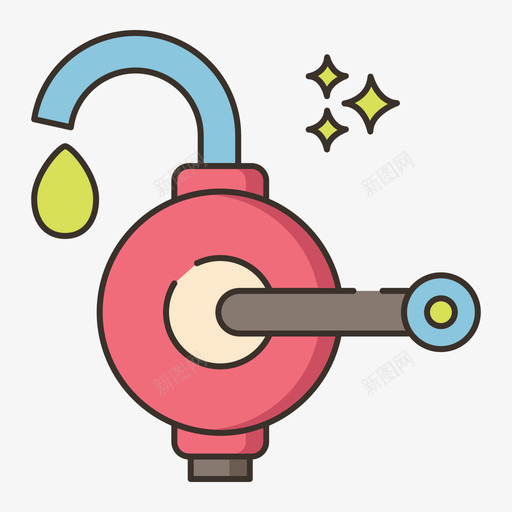 手动泵油气2线性颜色图标svg_新图网 https://ixintu.com 手动泵 油气2 线性颜色