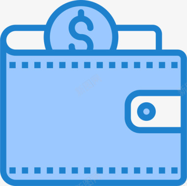 钱包购物和电子商务8蓝色图标图标