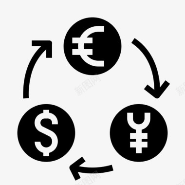 汇率货币购物图标图标