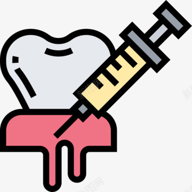 麻醉剂牙科26线状颜色图标图标