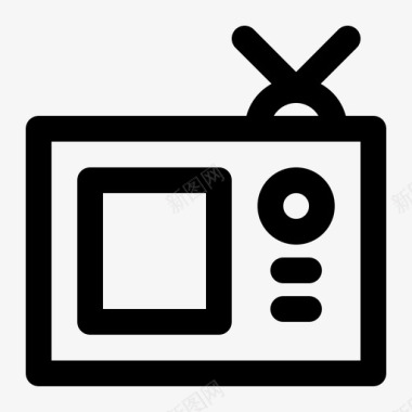 电视复古频道电子图标图标