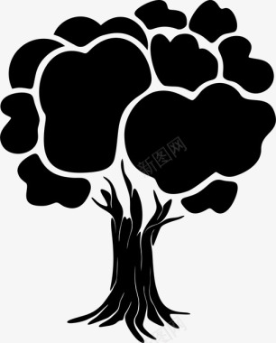 树橡树植物图标图标
