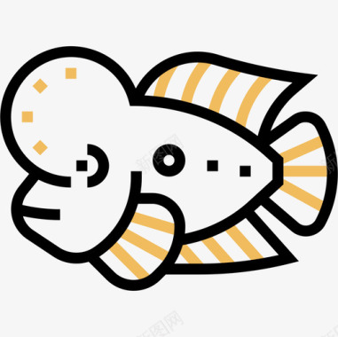 鱼宠物店48黄影图标图标