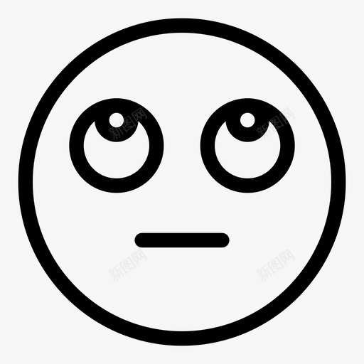 思考表情表情符号图标svg_新图网 https://ixintu.com 思考 感情 笑脸 符号 表情