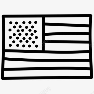 七月四日美国国旗图标图标