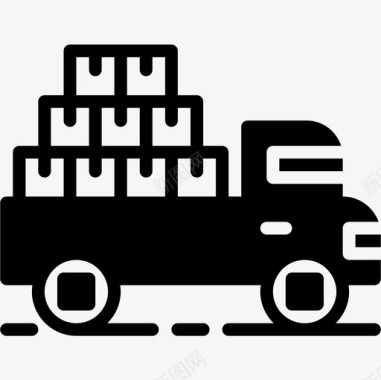 货运卡车商业142实心图标图标