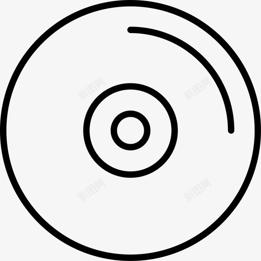 磁盘cd驱动器图标svg_新图网 https://ixintu.com cd 多媒体 存储器 磁盘 驱动器