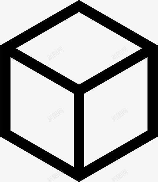 几何体长方体立方体图标svg_新图网 https://ixintu.com 几何体 四边形 形状 立方体 长方体