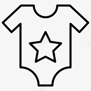 连体衣婴儿服装婴儿连衣裙图标图标