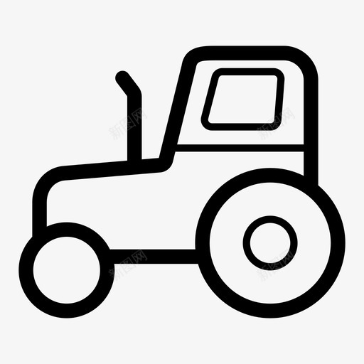 拖拉机小型拖拉机农用设备图标svg_新图网 https://ixintu.com 农用 小型 拖拉机 花园 设备 车辆