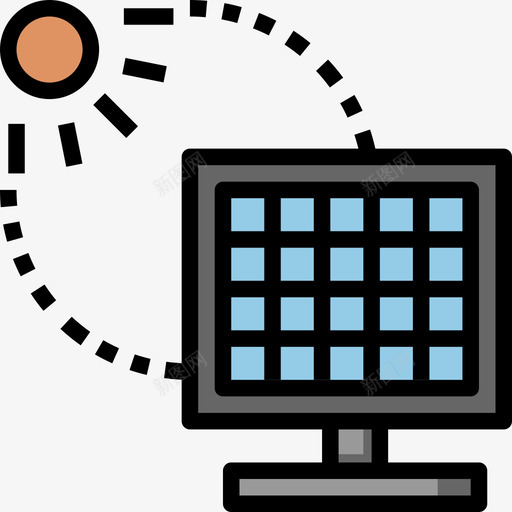 太阳能电池板重工业和电力工业3线性颜色图标svg_新图网 https://ixintu.com 太阳能 电力工业 电池板 线性 重工业 颜色