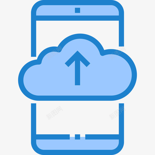 云计算6智能手机图标svg_新图网 https://ixintu.com 云计算 手机 智能