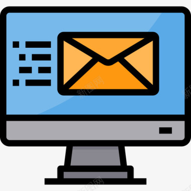 电子邮件营销商务管理33线性颜色图标图标