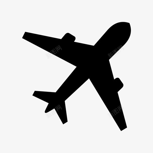 飞机大型飞机运输工具图标svg_新图网 https://ixintu.com 大型 运输工具 飞机