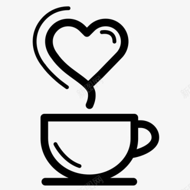 咖啡之恋情人节图标图标