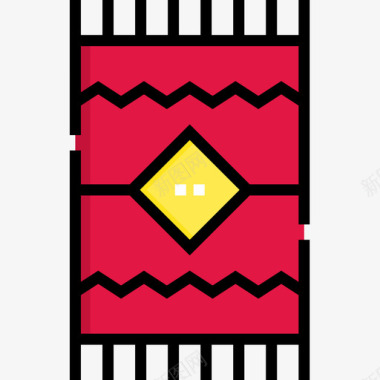 地毯墨西哥33线性颜色图标图标