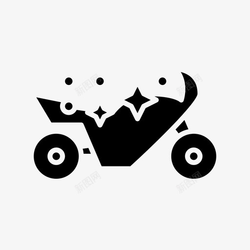 清洁维护摩托车图标svg_新图网 https://ixintu.com 抛光 摩托车 标志 清洁 维修 维护