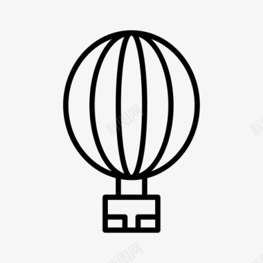 空气气球飞行图标图标