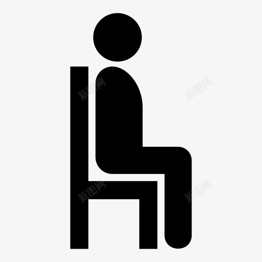 坐着椅子教室图标svg_新图网 https://ixintu.com 休息 坐着 教室 椅子