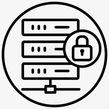 锁定数据库数据库保护数据库安全图标图标