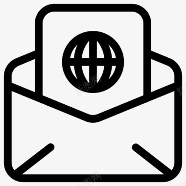 链接邮件电子邮件信封图标图标