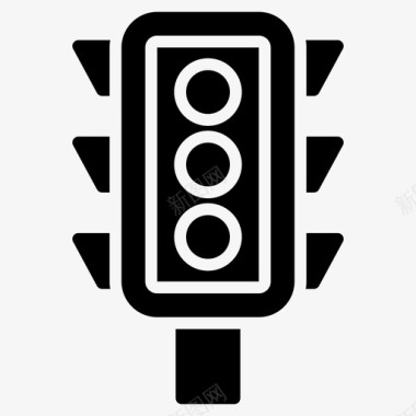 交通信号灯指示灯道路标志图标图标