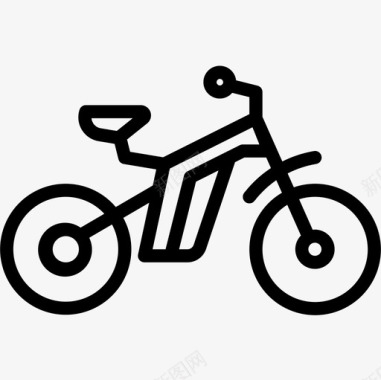 自行车20号自行车直线型图标图标