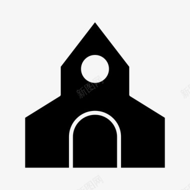 谷仓建筑物农场图标图标