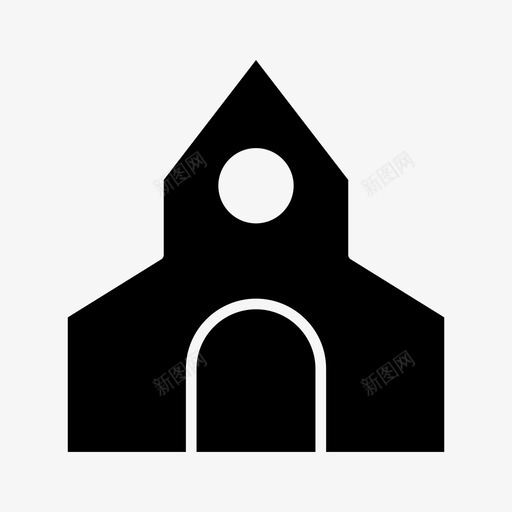 谷仓建筑物农场图标svg_新图网 https://ixintu.com 农场 建筑物 花园 谷仓